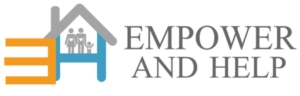 A logo of an apartment complex with the words " empower and care ".